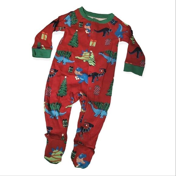 NWT Target Wondershop Footed Dino  Pajamas Holiday Family PJs - Picture 1 of 3